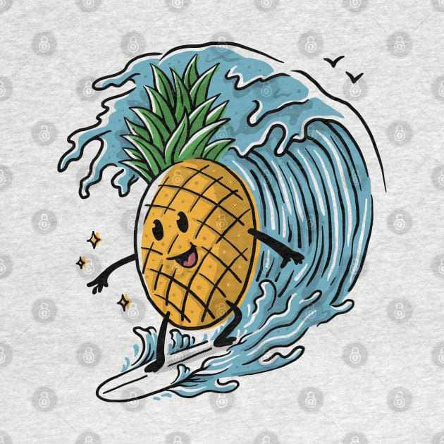 Pineapple Surfing by quilimo